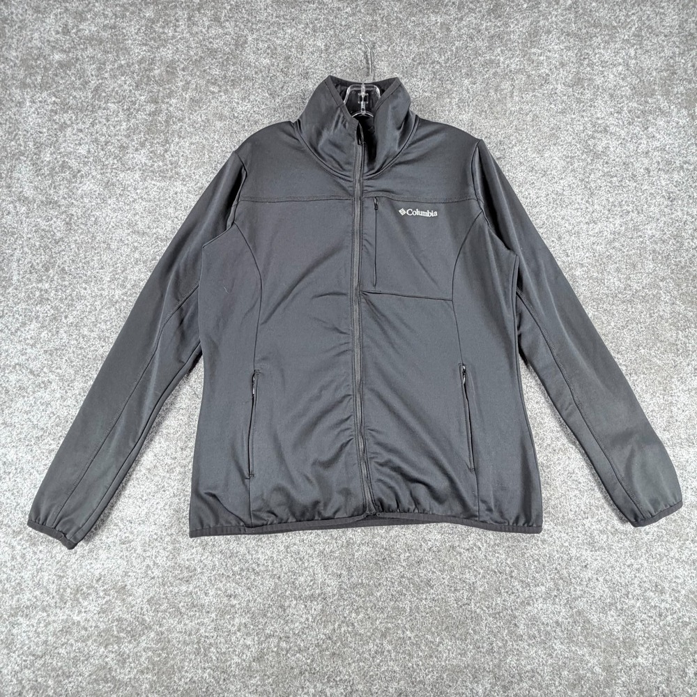 Columbia Windy Pointe Fleece Full Zip Jacket Womens XL Charcoal Gray Lightweight